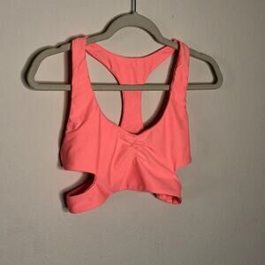Tori Praver Swimwear Seafoam Cutout Racerback Bikini Top Medium